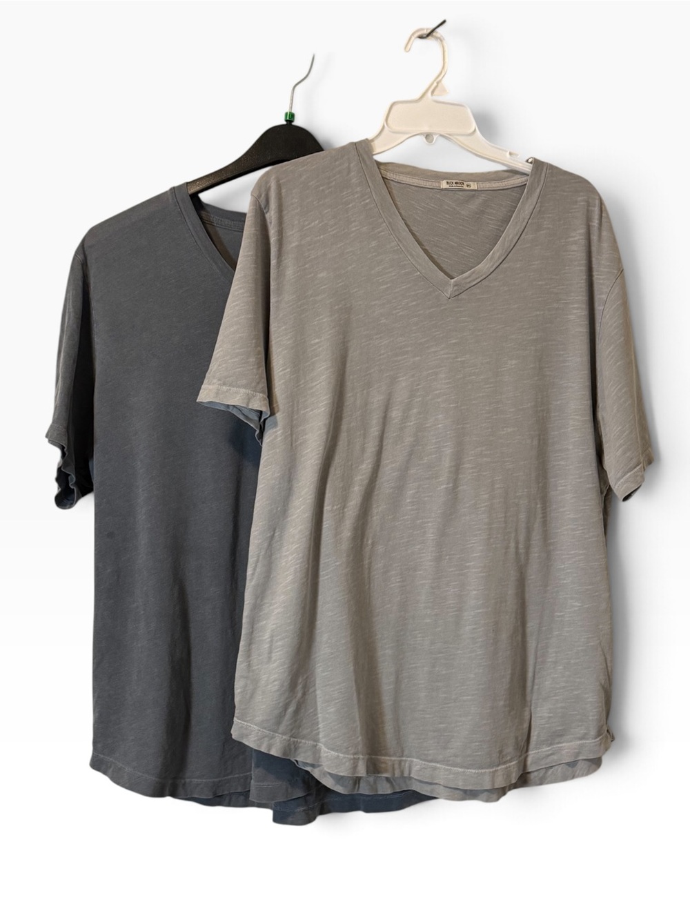 Buck Mason Men's V-Neck Short Sleeve Tee Shirt Bundle Mens Size XXL Cotton Gray